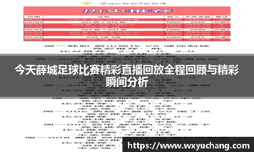 今天薛城足球比赛精彩直播回放全程回顾与精彩瞬间分析
